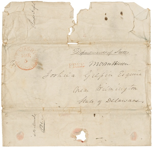 Lot 93 Free Frank: Martin Van Buren Free Frank