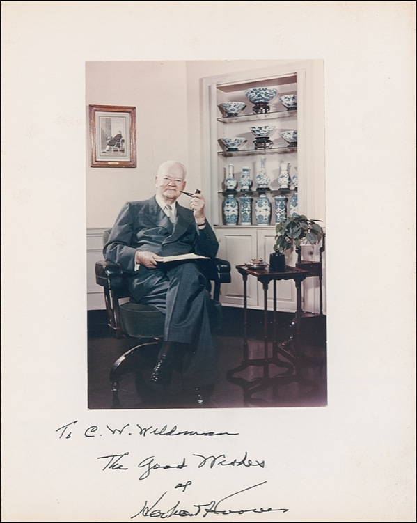 Lot 121 Herbert Hoover Signed Photograph