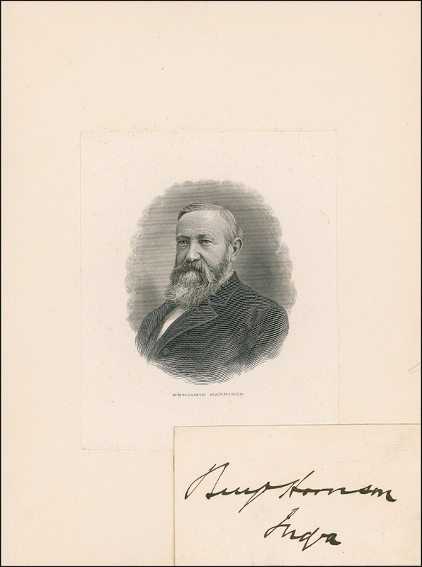 Lot 106 Benjamin Harrison Signature