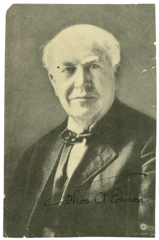 Lot 303 Thomas Edison Signed Photograph