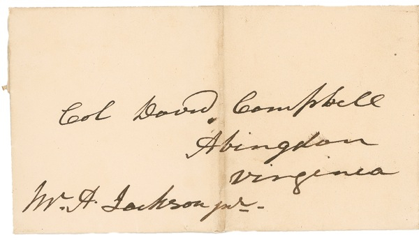 Lot 127 Andrew Jackson Postal Cover