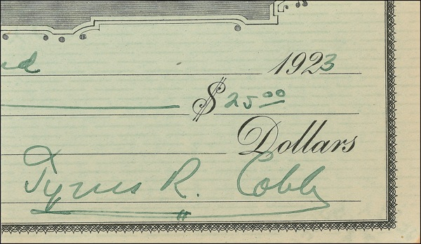 Lot 1428 Ty Cobb