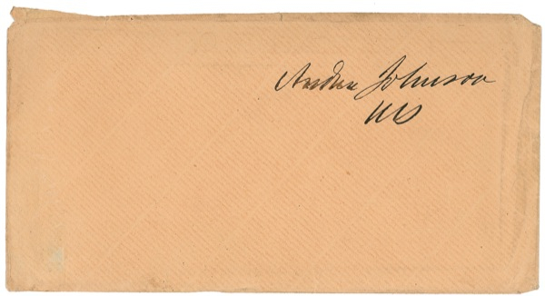 Lot 133 Andrew Johnson Envelope