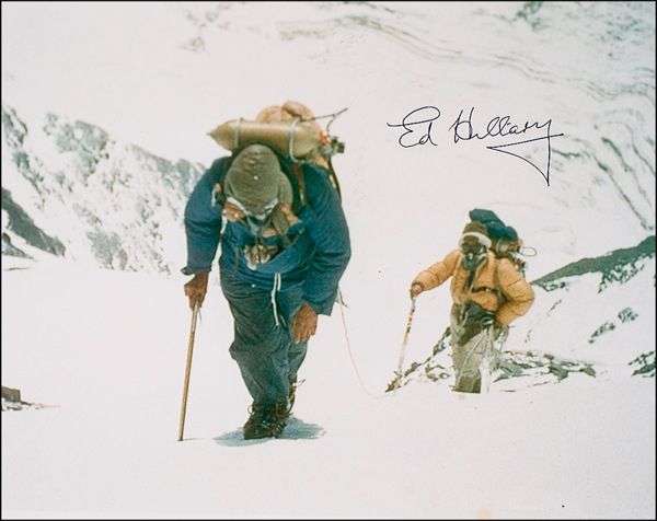 Lot 338 Edmund Hillary Signed Photograph