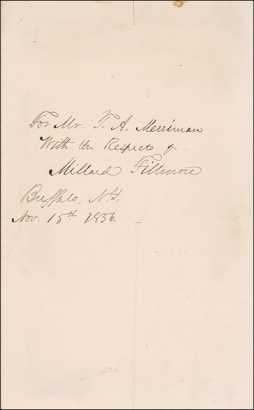 Lot 62 Millard Fillmore Signature