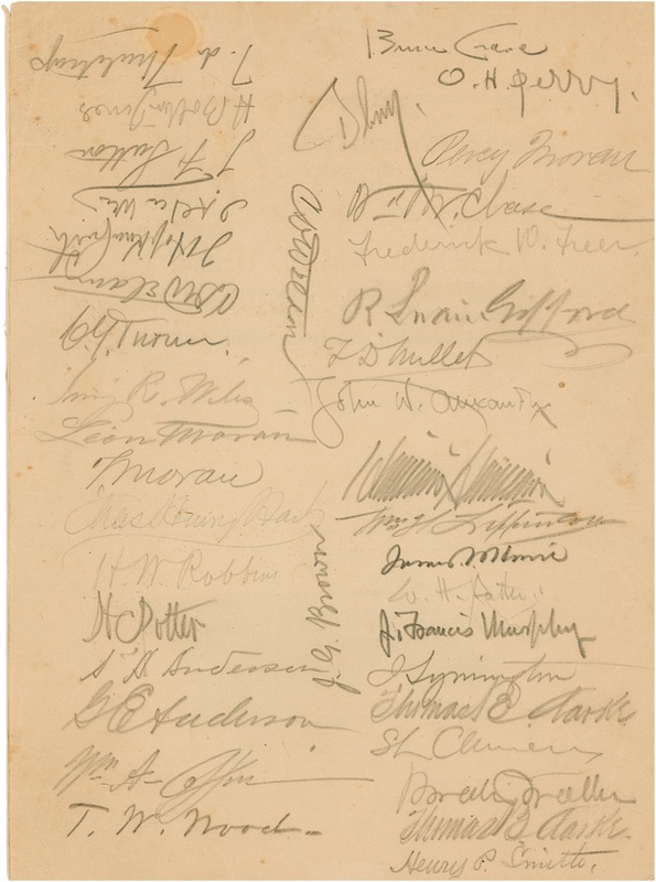 Lot 600 Samuel L. Clemens Menu