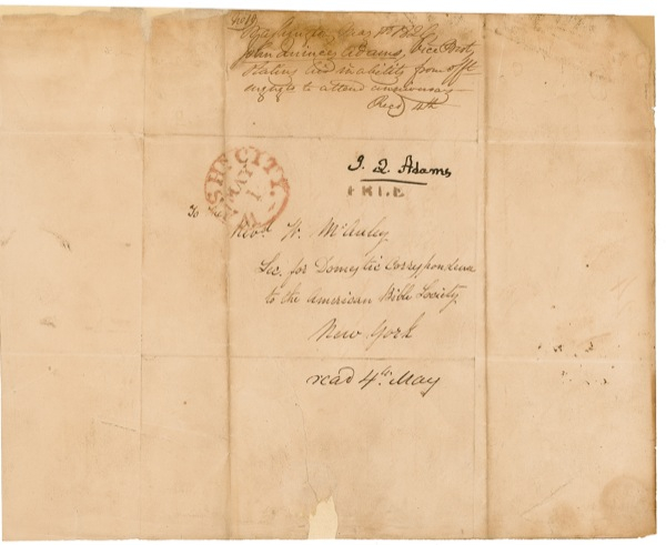 Lot 78 Free Frank: John Quincy Adams Free Frank
