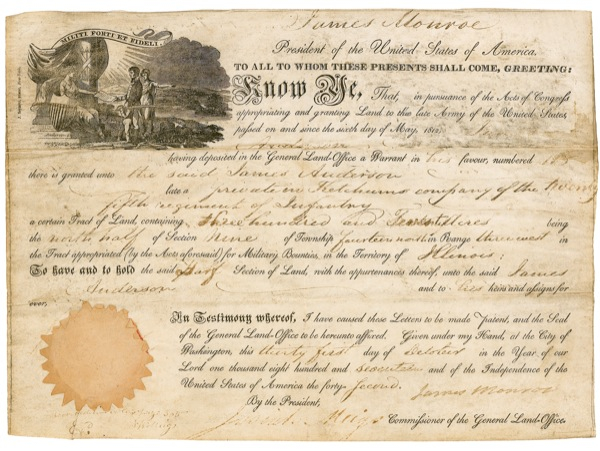 Lot 159 James Monroe Signed Document