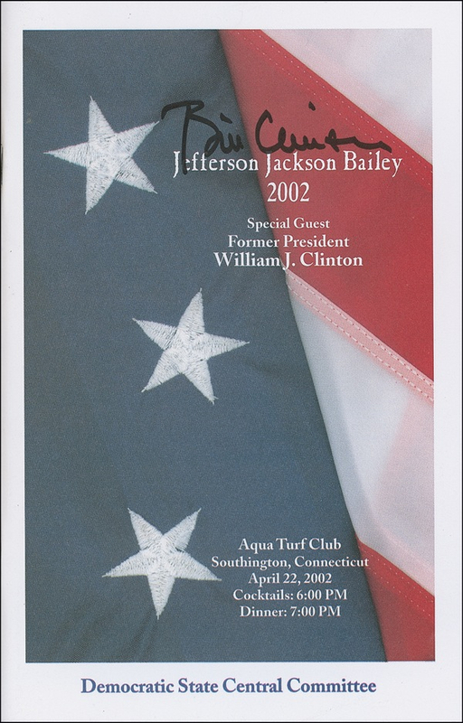 Lot 44 Bill Clinton Program