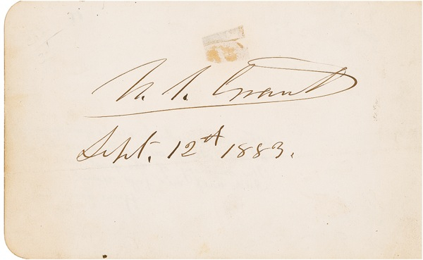 Lot 99 U. S. Grant Signature