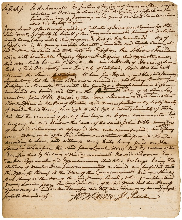 Lot 291 Declaration of Independence: Robert Treat Paine Signed Document