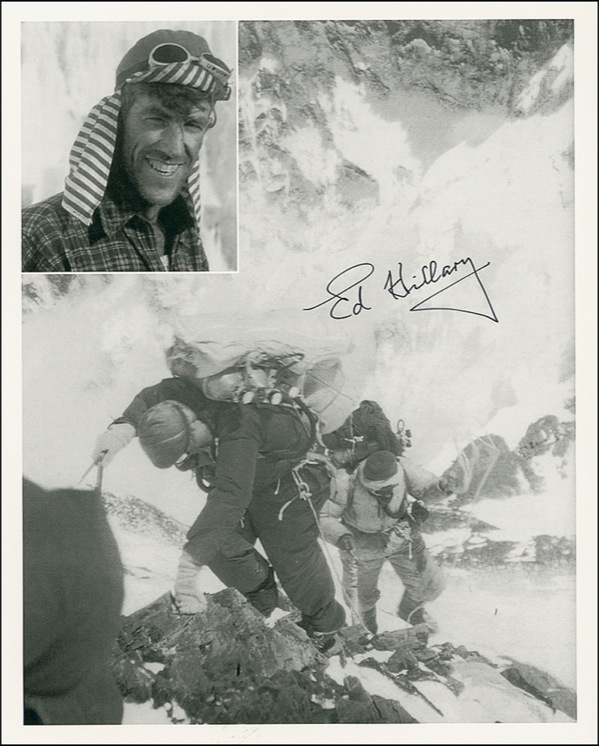 Lot 339 Edmund Hillary Signed Photograph