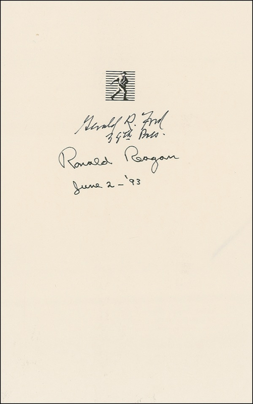 Lot 178 Ronald Reagan and Gerald Ford Signature