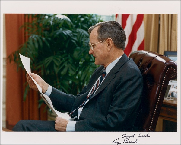 Lot 16 George Bush Signed Photograph