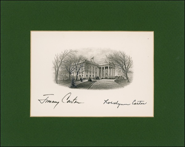 Lot 36 Jimmy and Rosalynn Carter Engraving