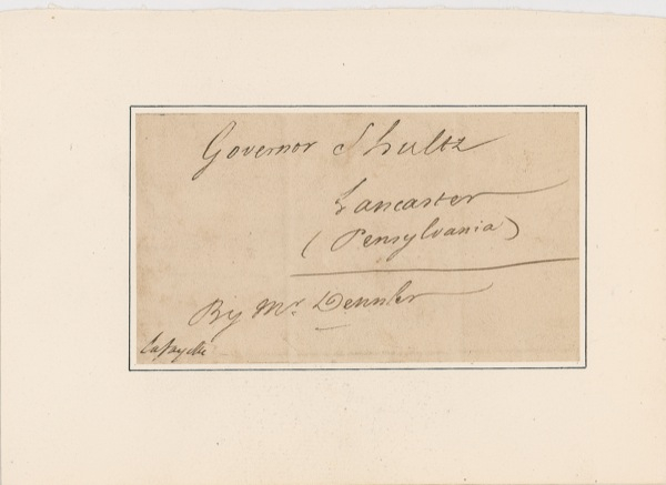 Lot 495 Marquis de Lafayette Free Frank