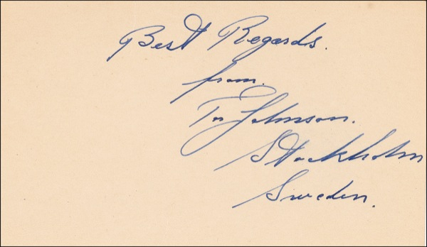 Lot 1104 Tor Johnson: From the Swedish Super Angel