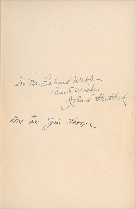 Lot 1696 Jim Thorpe: FABULOUS REDMEN: THORPE signs “the true life history of the most famous football teams ever known in America”
