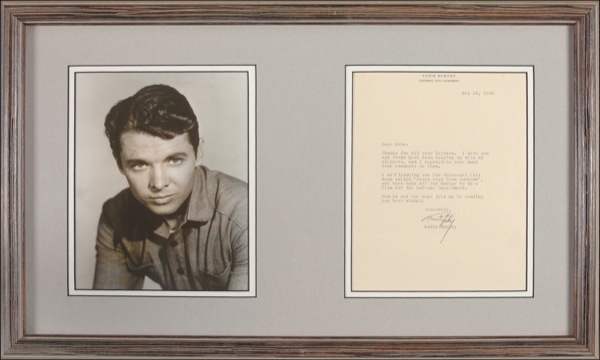 Lot 1167 Audie Murphy: “I am finishing ... ‘Seven Ways from Sundown’”