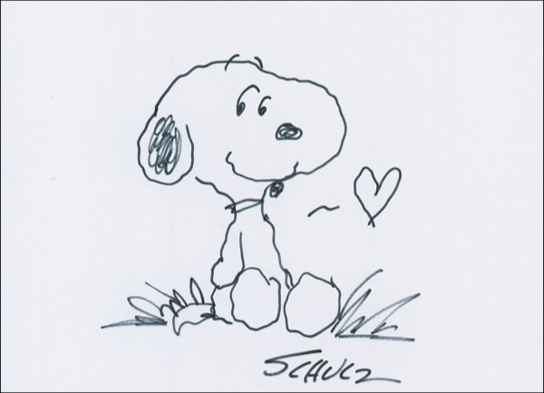 Lot 698 Charles Schulz Drawing