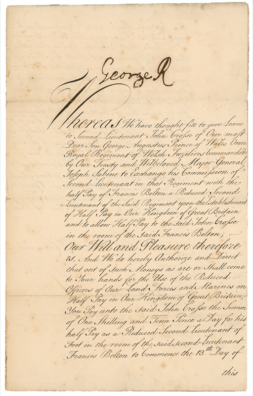 Lot 319 George I Signed Document