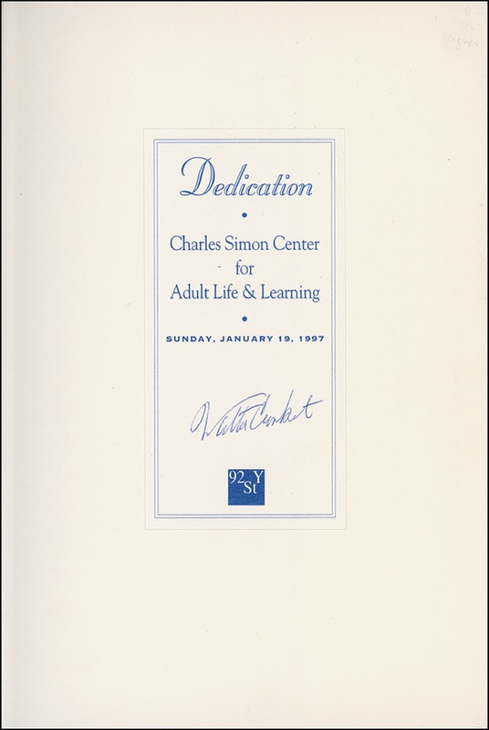Lot 284 Walter Cronkite Book