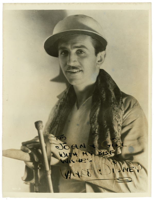 Lot 683 Walt Disney: HIS MAGIC KINGDOM FOR A HORSE: Signed vintage photo of DISNEY in polo togs