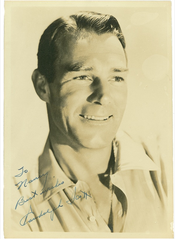 Lot 1216 Randolph Scott Signed Photograph