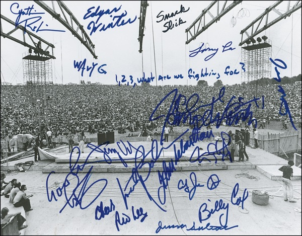 Lot 942 Woodstock Signed Photograph