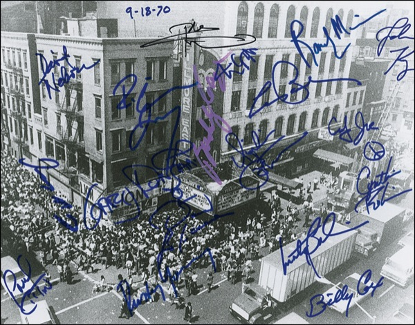 Lot 791 Fillmore East Signed Photograph
