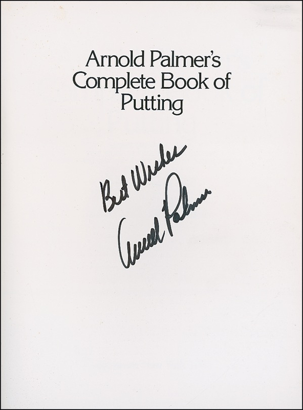 Lot 1613 Arnold Palmer Book