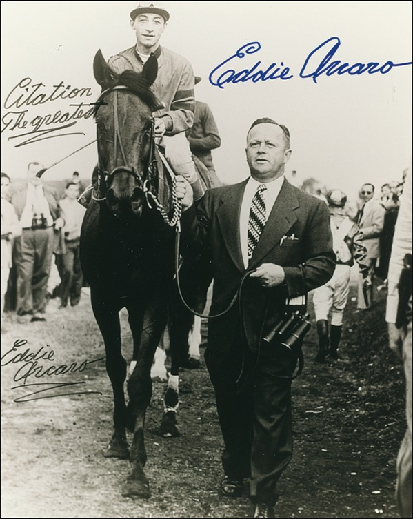 Lot 1310 Eddie Arcaro Signed Photograph
