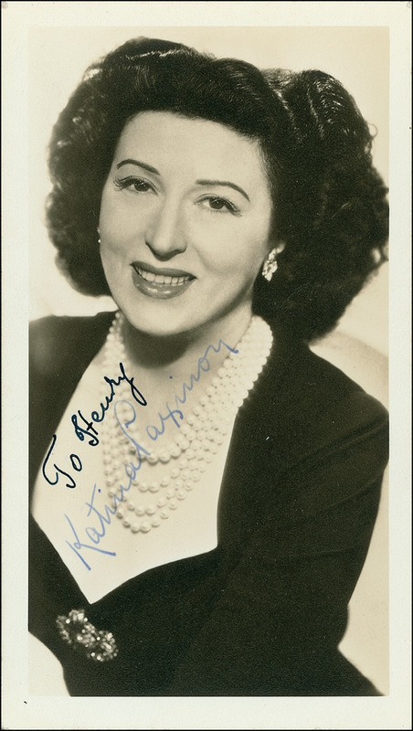Lot 1182 Katina Paxinou Signed Photograph