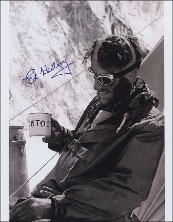 Lot 340 Edmund Hillary Signed Photograph