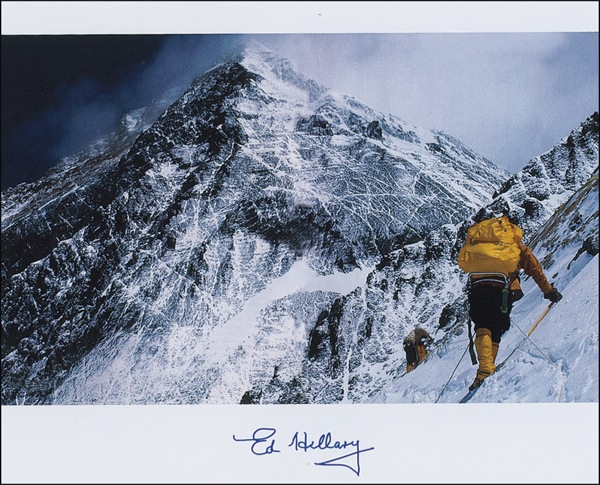 Lot 341 Edmund Hillary Signed Photograph