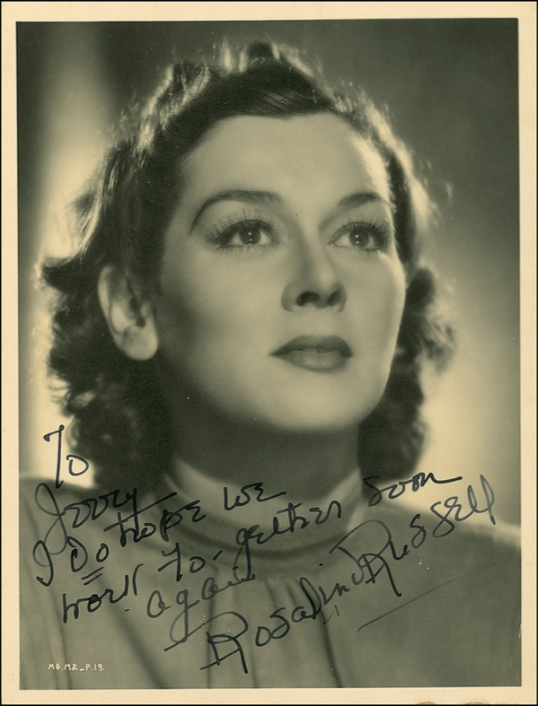 Lot 1212 Rosalind Russell Signed Photograph