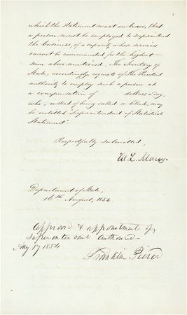 Lot #175 Franklin Pierce: Pierce complies with a congressional resolution appointing a new clerk - Image 1