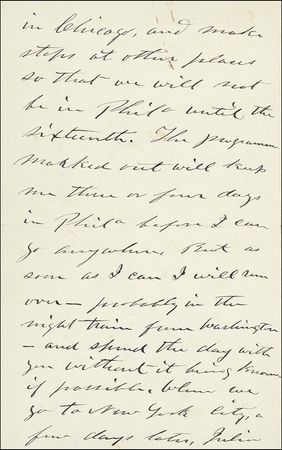 Lot #98 U. S. Grant: Visiting family incognito after leaving the White House: ?I want to go over quietly to your house.... If it is known that I am there people will be coming? - Image 4