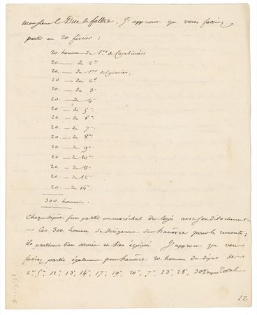 Lot #392 Napoleon: Dispatching troops to Germany just months after the retreat from Russia - Image 1