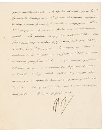 Lot #392 Napoleon: Dispatching troops to Germany just months after the retreat from Russia - Image 3