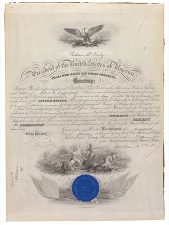 Lot #153 William McKinley Signed Document - Image 1
