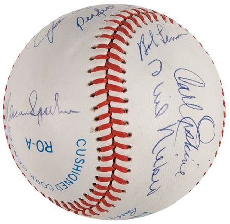 Lot #1314 Basball: No Hit Pitchers Baseball - Image 2