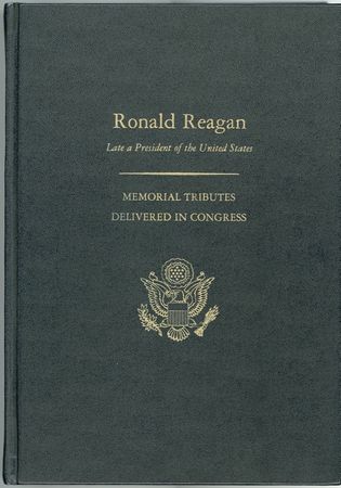 Lot #177 Ronald Reagan Tribute: “GOD BLESS THE GIPPER”: More than 30 members of the Washington elite, including three presidents, Supreme Court justices, and close political allies, pay tribute to RONALD REAGAN - Image 5