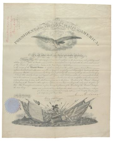 Lot #9 James Buchanan Signed Document