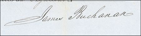 Lot #10 James Buchanan Signed Document - Image 2