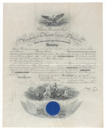 Lot #215 William H. Taft: Attractive Taft naval appointment - Image 1
