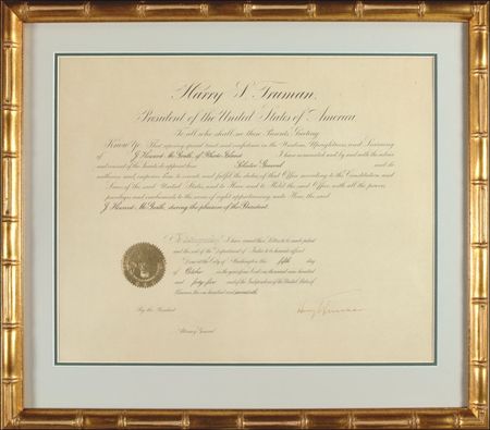 Lot #228 Harry S. Truman Signed Document - Image 1