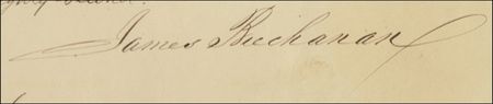 Lot #11 James Buchanan Signed Document - Image 2