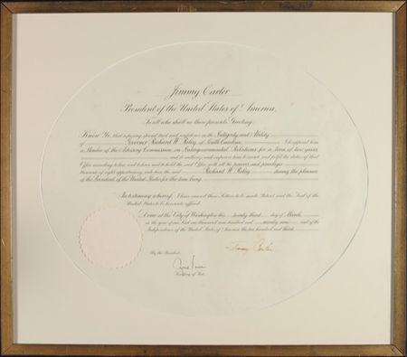 Lot #28 Jimmy Carter Signed Document