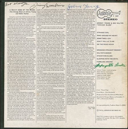 Lot #943 Johnny Young and Big Walter Album - Image 1